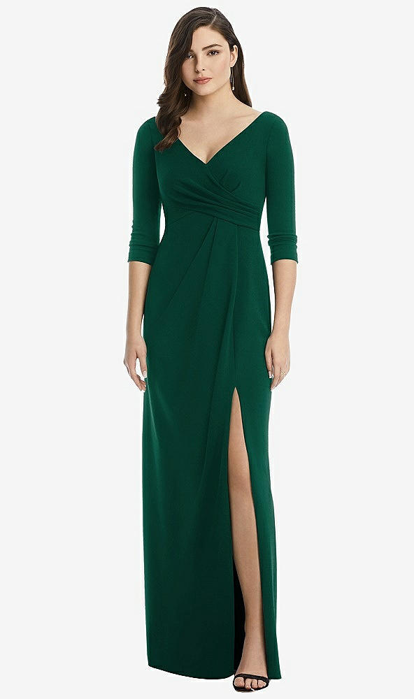 Front View - Hunter Green After Six Bridesmaid Dress 6813