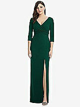 Front View Thumbnail - Hunter Green After Six Bridesmaid Dress 6814