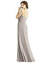 Rear View Thumbnail - Taupe Silver After Six Shimmer Bridesmaid Dress 1506LS