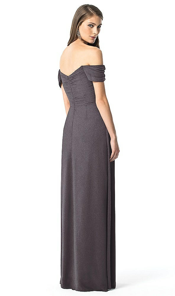 Back View - Stormy Silver Dessy Shimmer Bridesmaid Dress 2844LS