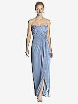 Front View Thumbnail - Cloudy Silver Dessy Shimmer Bridesmaid Dress 2882LS