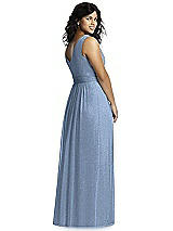 Rear View Thumbnail - Cloudy Silver Dessy Shimmer Bridesmaid Dress 2894LS