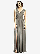 Alt View 1 Thumbnail - Mocha Gold Dessy Shimmer Bridesmaid Dress 2894LS