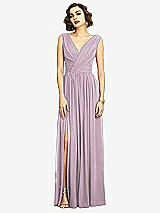 Alt View 1 Thumbnail - Suede Rose Silver Dessy Shimmer Bridesmaid Dress 2894LS