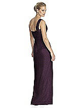 Rear View Thumbnail - Aubergine Silver Dessy Shimmer Bridesmaid Dress 2905LS