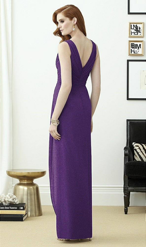 Back View - Majestic Gold Dessy Shimmer Bridesmaid Dress 2958LS