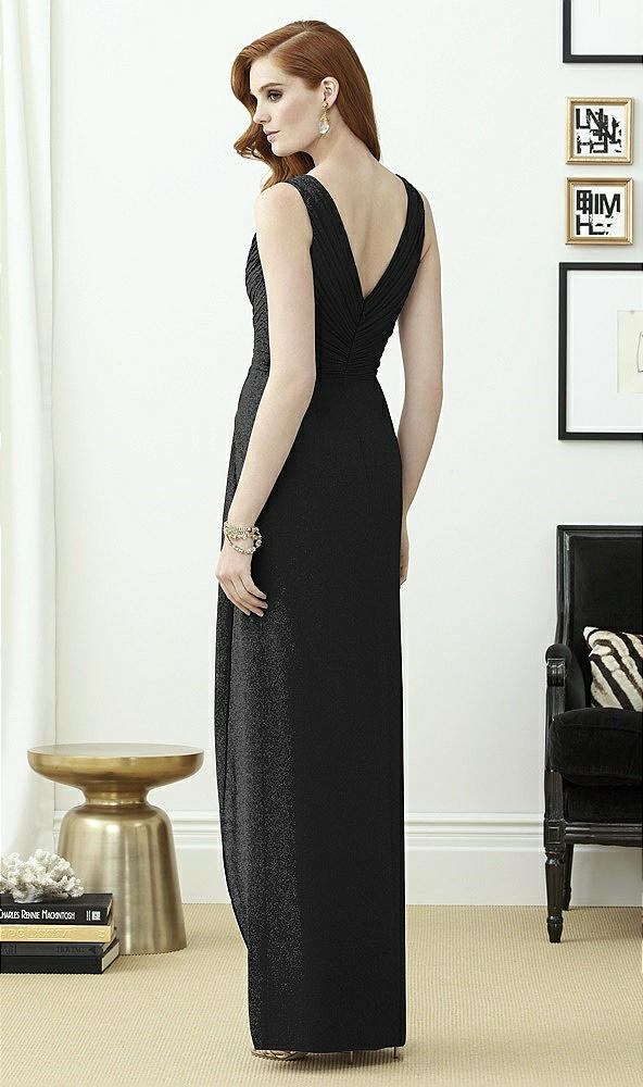 Back View - Black Silver Dessy Shimmer Bridesmaid Dress 2958LS