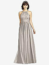 Front View Thumbnail - Taupe Silver Dessy Shimmer Bridesmaid Dress 2969LS