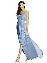Front View Thumbnail - Cloudy Silver Dessy Shimmer Bridesmaid Dress 2989LS