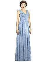 Front View Thumbnail - Cloudy Silver Dessy Shimmer Bridesmaid Dress 3005LS