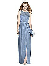 Front View Thumbnail - Cloudy Silver Dessy Shimmer Bridesmaid Dress 3025LS