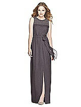Front View Thumbnail - Stormy Silver Dessy Shimmer Bridesmaid Dress 3025LS
