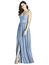 Front View Thumbnail - Cloudy Silver Dessy Shimmer Bridesmaid Dress 3019LS