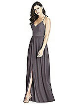 Front View Thumbnail - Stormy Silver Dessy Shimmer Bridesmaid Dress 3019LS