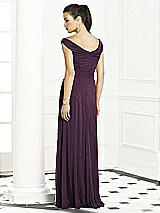 Rear View Thumbnail - Aubergine Silver After Six Shimmer Bridesmaids Dress 6667LS