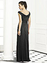 Rear View Thumbnail - Black Silver After Six Shimmer Bridesmaids Dress 6667LS