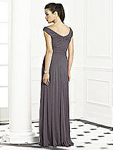 Rear View Thumbnail - Stormy Silver After Six Shimmer Bridesmaids Dress 6667LS