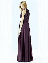Rear View Thumbnail - Aubergine Silver After Six Shimmer Bridesmaid Dress 6704LS