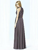 Rear View Thumbnail - Stormy Silver After Six Shimmer Bridesmaid Dress 6704LS