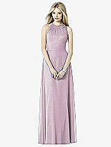 Front View Thumbnail - Suede Rose Silver After Six Shimmer Bridesmaid Dress 6704LS
