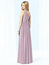 Rear View Thumbnail - Suede Rose Silver After Six Shimmer Bridesmaid Dress 6706LS