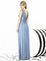 Rear View Thumbnail - Cloudy Silver After Six Shimmer Bridesmaid Dress 6711LS