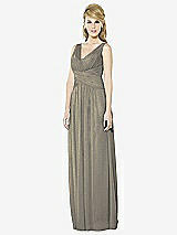 Front View Thumbnail - Mocha Gold After Six Shimmer Bridesmaid Dress 6711LS