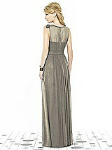Rear View Thumbnail - Mocha Gold After Six Shimmer Bridesmaid Dress 6714LS