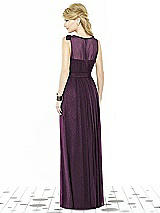 Rear View Thumbnail - Aubergine Silver After Six Shimmer Bridesmaid Dress 6714LS