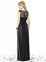 Rear View Thumbnail - Black Silver After Six Shimmer Bridesmaid Dress 6714LS
