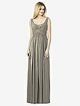 Front View Thumbnail - Mocha Gold After Six Shimmer Bridesmaid Dress 6727LS