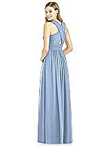 Rear View Thumbnail - Cloudy Silver After Six Shimmer Bridesmaid Dress 6752LS