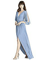 Front View Thumbnail - Cloudy Silver After Six Shimmer Bridesmaid Dress 6777LS