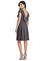 Rear View Thumbnail - Stormy Silver After Six Shimmer Bridesmaid Dress 6796LS