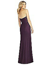Rear View Thumbnail - Aubergine Silver After Six Shimmer Bridesmaid Dress 6803LS