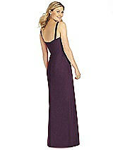 Rear View Thumbnail - Aubergine Silver After Six Shimmer Bridesmaid Dress 6811LS