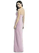 Rear View Thumbnail - Suede Rose Silver Studio Design Shimmer Bridesmaid Dress 4523LS