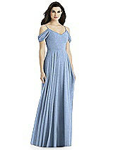 Rear View Thumbnail - Cloudy Silver Studio Design Shimmer Bridesmaid Dress 4525LS