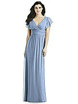 Front View Thumbnail - Cloudy Silver Studio Design Shimmer Bridesmaid Dress 4526LS