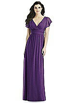 Front View Thumbnail - Majestic Gold Studio Design Shimmer Bridesmaid Dress 4526LS