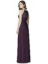 Rear View Thumbnail - Aubergine Silver Bella Bridesmaids Shimmer Dress BB100LS
