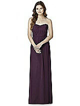 Front View Thumbnail - Aubergine Silver Bella Bridesmaids Shimmer Dress BB101LS