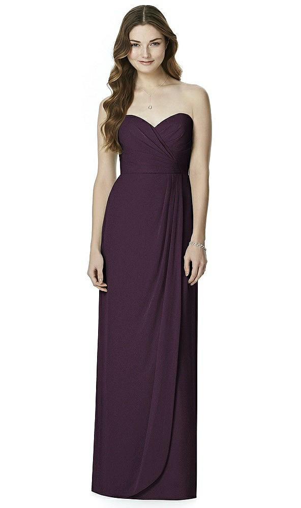 Front View - Aubergine Silver Bella Bridesmaids Dress BB102LS