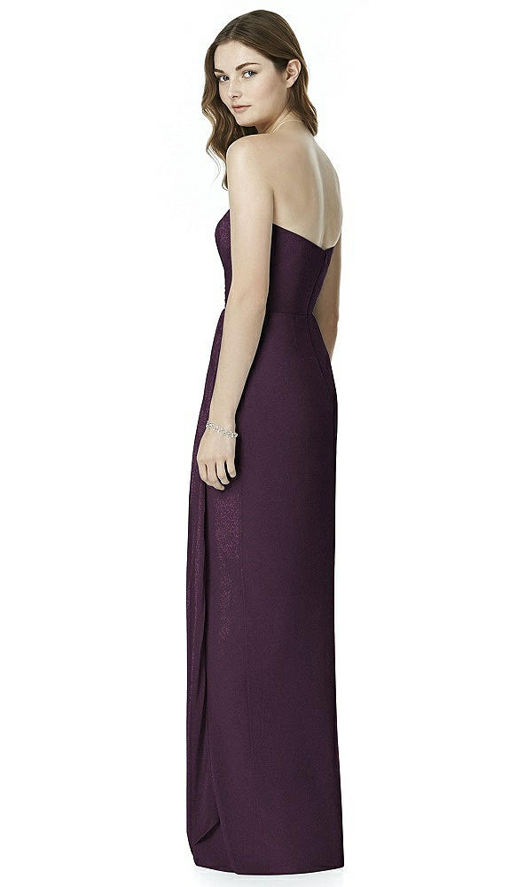 Back View - Aubergine Silver Bella Bridesmaids Dress BB102LS