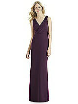 Front View Thumbnail - Aubergine Silver Bella Bridesmaids Shimmer Dress BB113LS