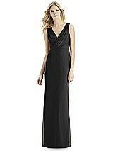 Front View Thumbnail - Black Silver Bella Bridesmaids Shimmer Dress BB113LS