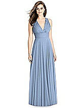 Front View Thumbnail - Cloudy Silver Bella Bridesmaids Shimmer Dress BB117LS