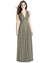 Front View Thumbnail - Mocha Gold Bella Bridesmaids Shimmer Dress BB117LS