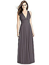 Front View Thumbnail - Stormy Silver Bella Bridesmaids Shimmer Dress BB117LS