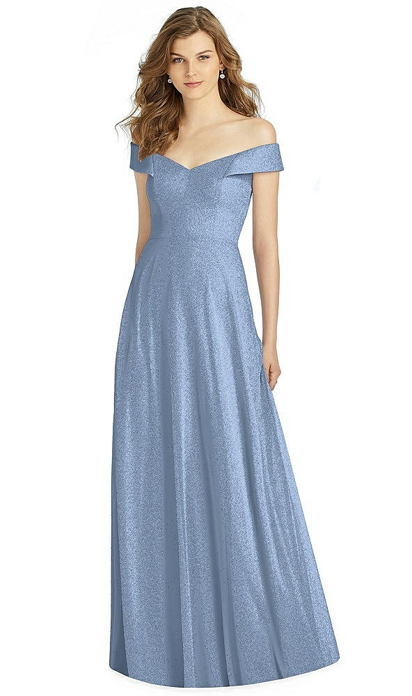 Front View - Cloudy Silver Bella Bridesmaid Shimmer Dress BB123LS